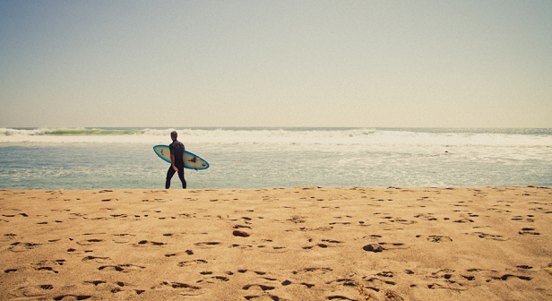 Surfer on the beach